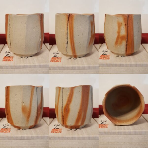 Bizenyaki 'Hidasuki' Tea Cup by Kobashi Toshimitsu